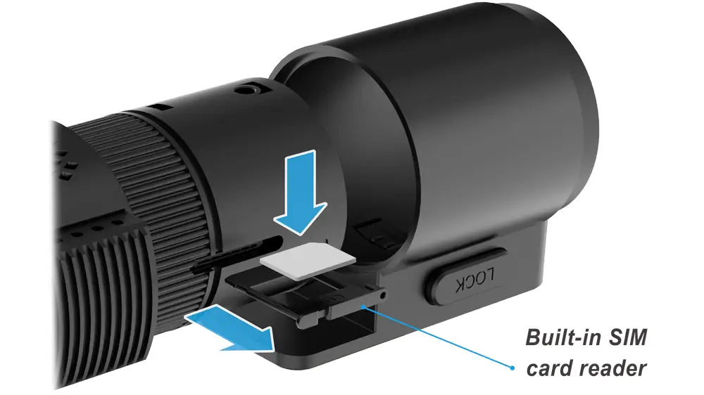 blackvue dr750x 2ch lte plus sim card reader