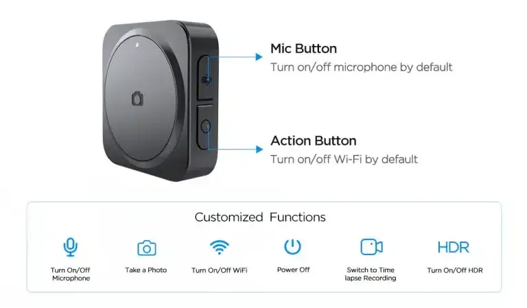 Newly Upgraded Bluetooth Remote Control BTR200 for VIOFO Dash Cams 4 Bluetooth Functions