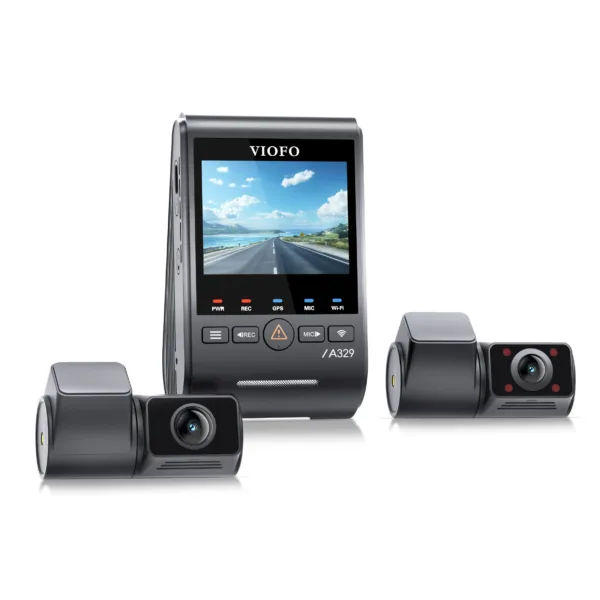 VIOFO A329S 3CH Dash Cam - 4K Front + 2K Fisheye Cabin + 2K Rear with Sony Starvis 2 Sensor - Image 2