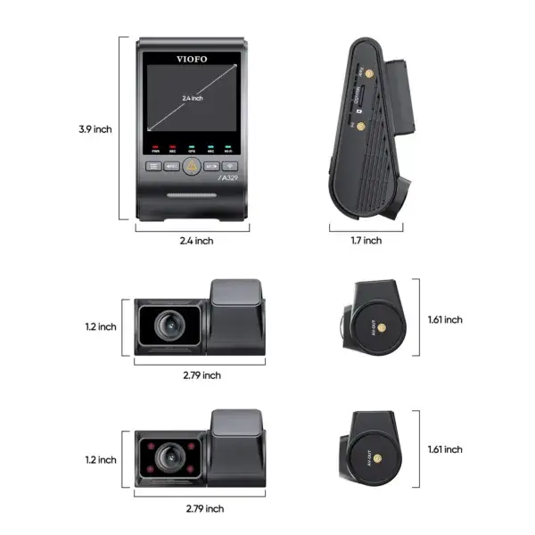 VIOFO A329S 3CH Dash Cam - 4K Front + 2K Fisheye Cabin + 2K Rear with Sony Starvis 2 Sensor - Image 5