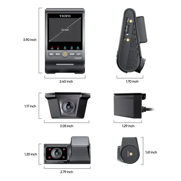 VIOFO A329SW 3CH Dash Cam – 4K Front + 2K Waterproof Rear + 2K Fisheye Cabin | Sony Starvis 2 Sensors - Image 2