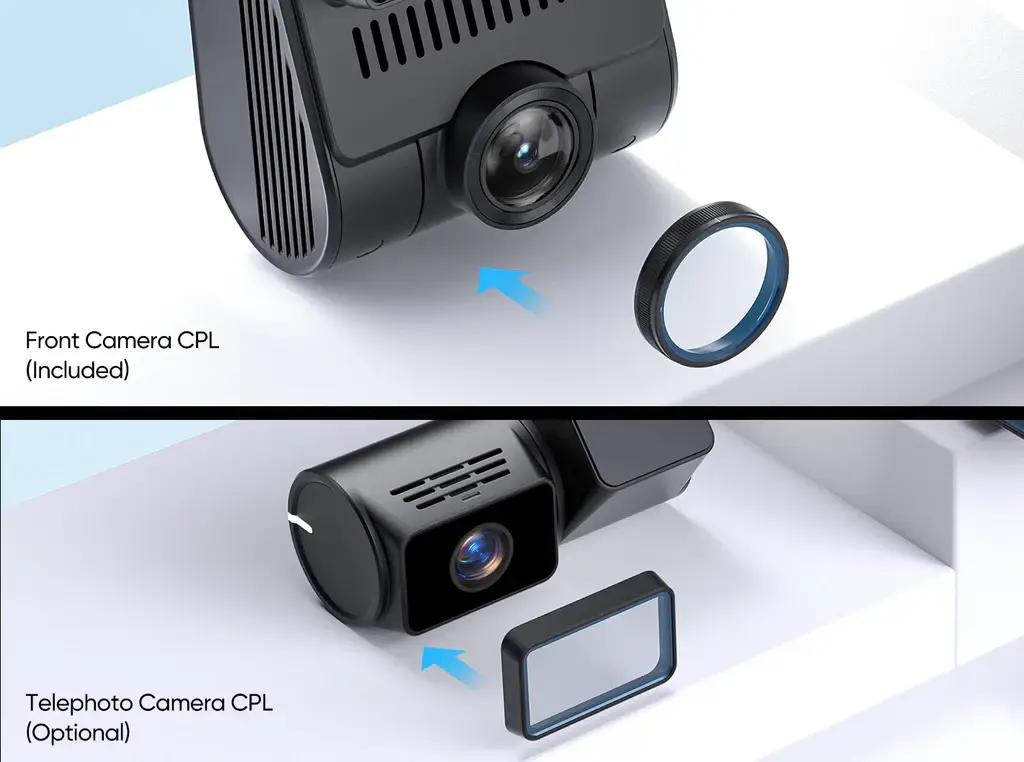 VIOFO A329T 2CH 4K+2K Telephoto Dash Cam with 4x Optical Zoom & Sony Starvis 2 Sensor 38 A329 CPl 100 and 200