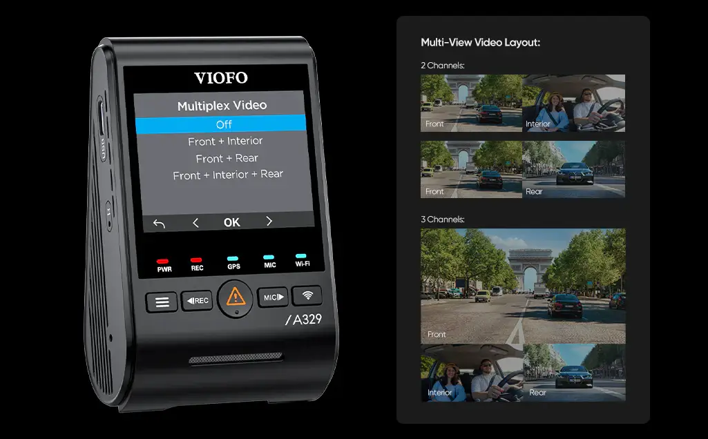 Meet Your New 24/7 Road Guardian: The VIOFO A329S 3CH with 2K Infrared Fisheye Cabin Camera 14 No-Editing-Needed Multiplex Video