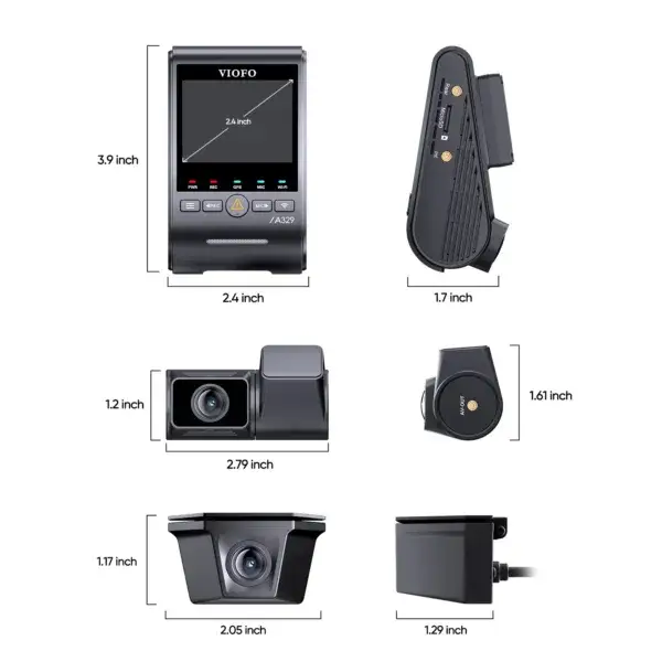 VIOFO A329T-W 3CH Dash Cam – 4K Front + 2K Telephoto + 2K Waterproof Rear | Sony Starvis 2 Sensors - Image 2