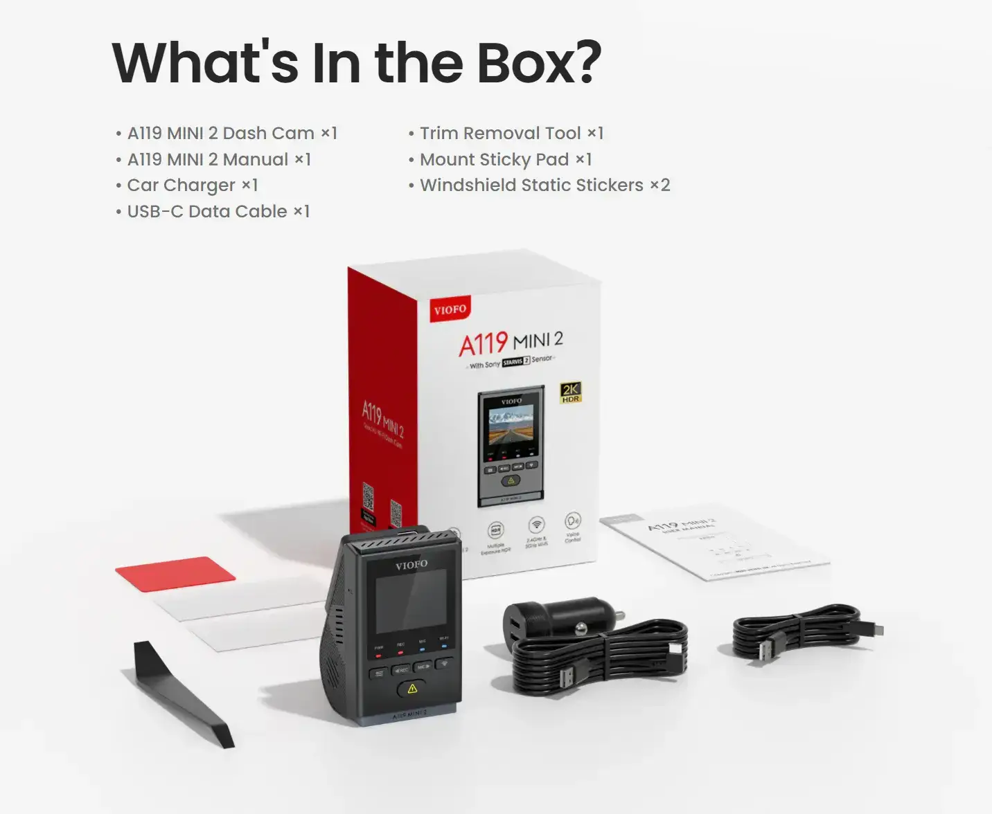 A119 Mini 2 Whats in the box