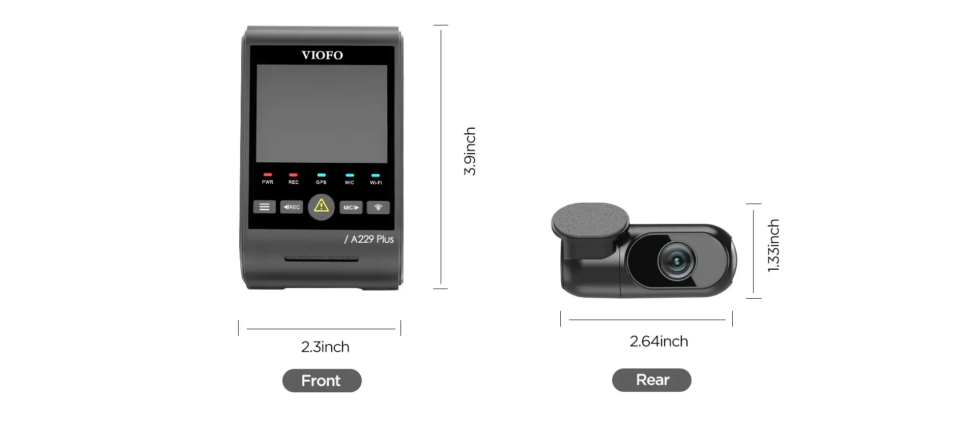 VIOFO A229 PLUS 2 Channel - dash cam south africa