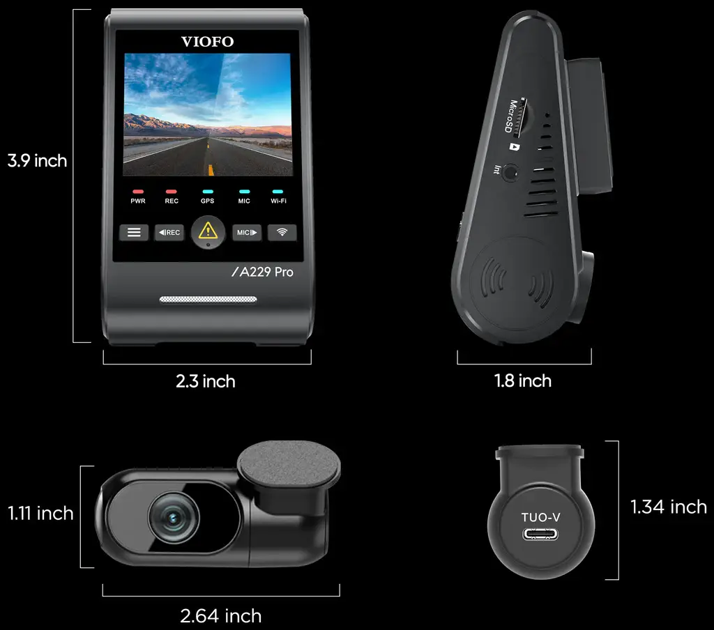 VIOFO A229 Pro 2 Channel - dash cam south africa