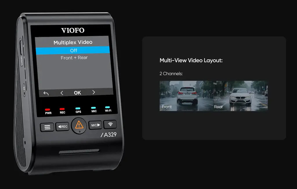 VIOFO A329SW 2 Channel - dash cam south africa
