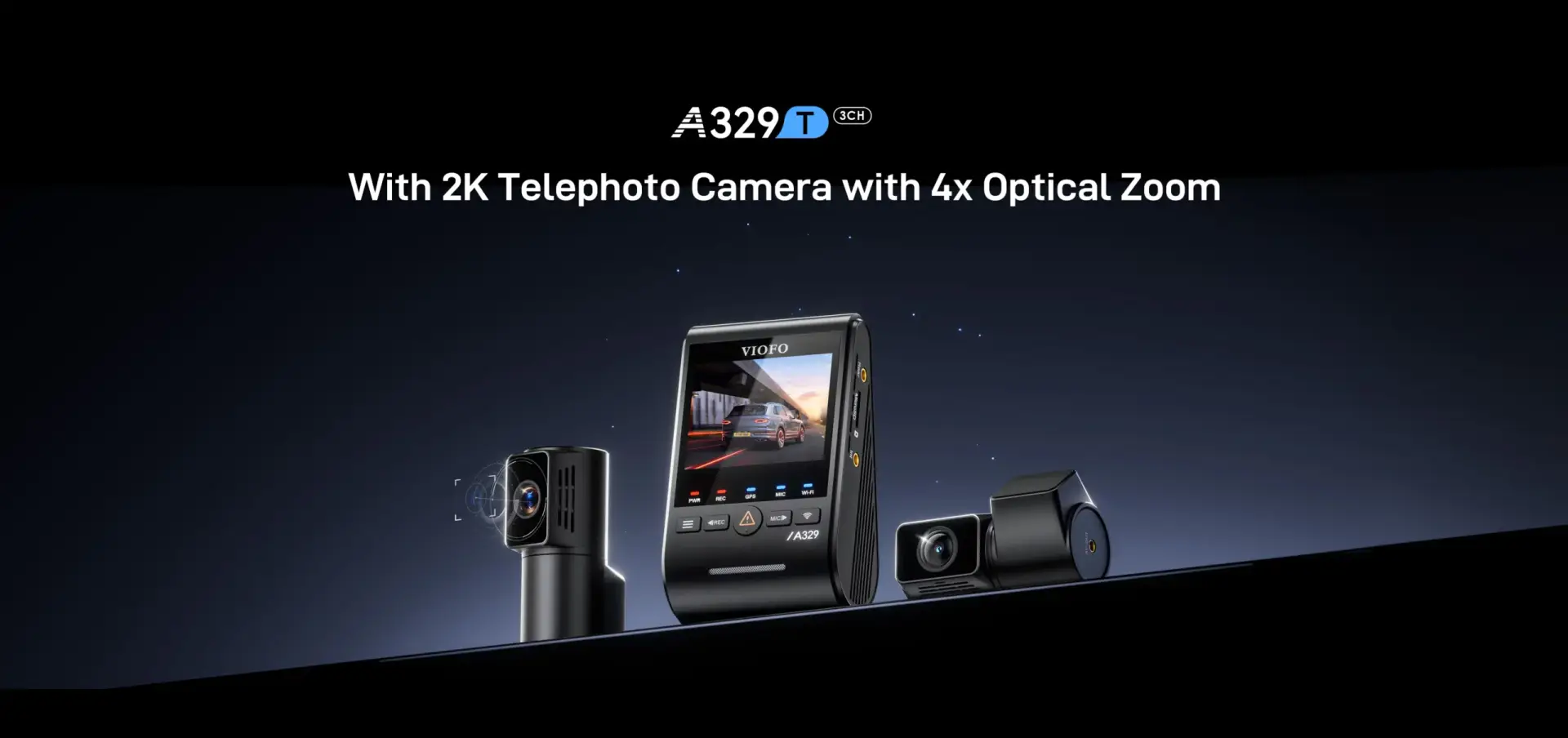VIOFO A329T 3 Channel Telephoto - dash cam south africa