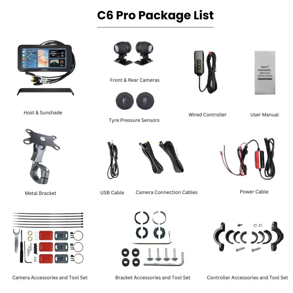 C6 Pro 6" Emergency Recording Dash Cam Front & Rear Camera GPS - dash cam south africa