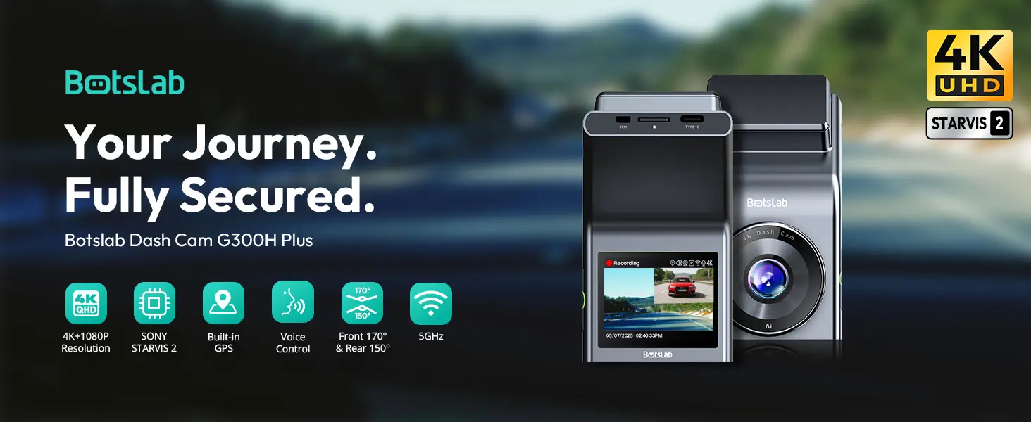 Botslab G300H Plus 2 Channel - dash cam south africa