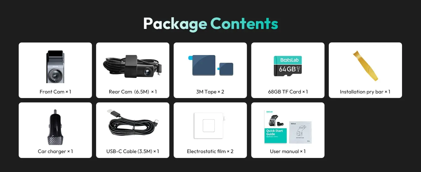 Botslab G300H Plus 2 Channel - dash cam south africa