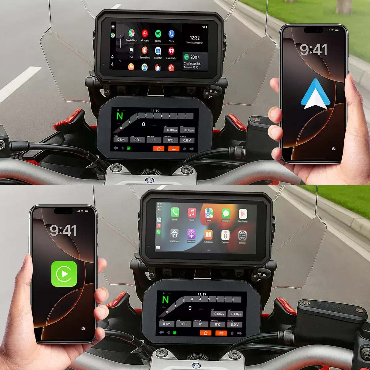 Aoocci B6/B7 BMW Motorcycle GPS Navigation - dash cam south africa