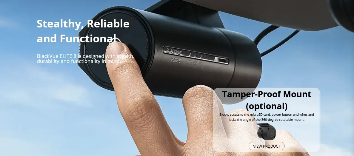 Blackvue ELITE8 1 Channel - dash cam south africa