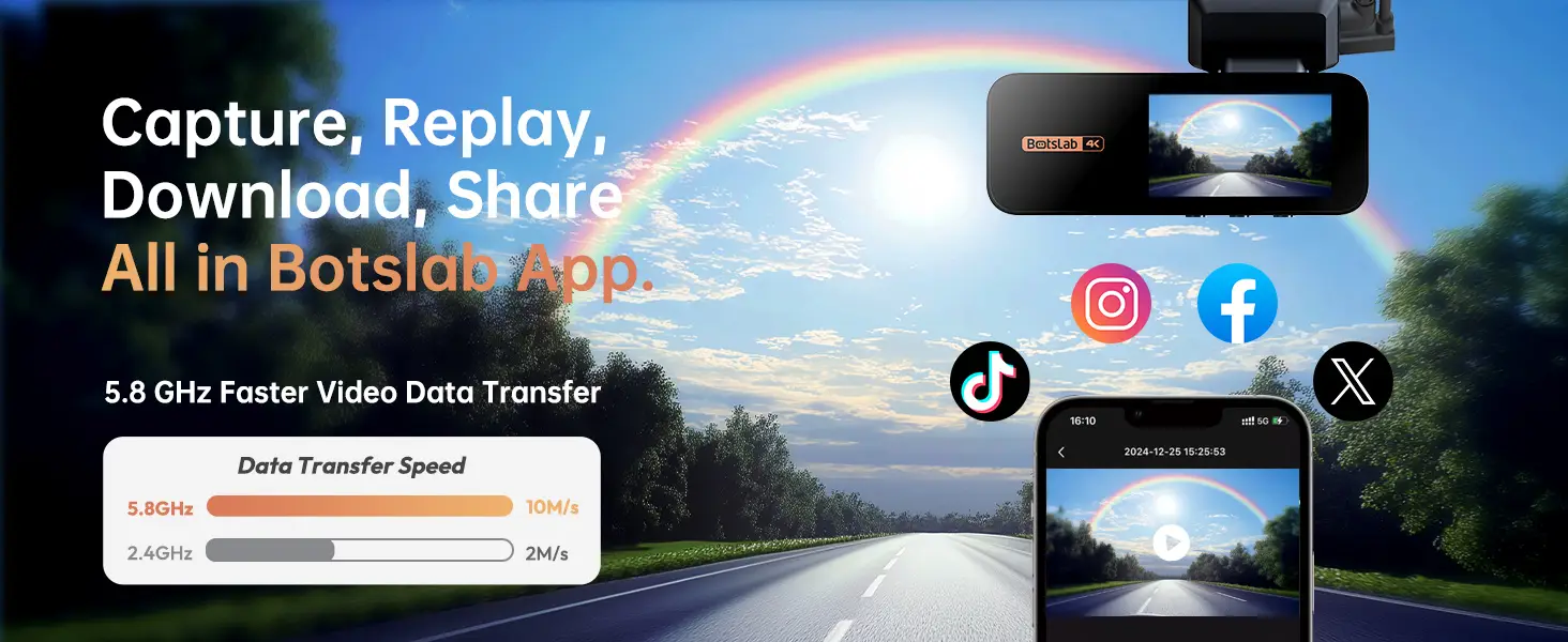 Botslab G980H Pro 2 Channel - dash cam south africa