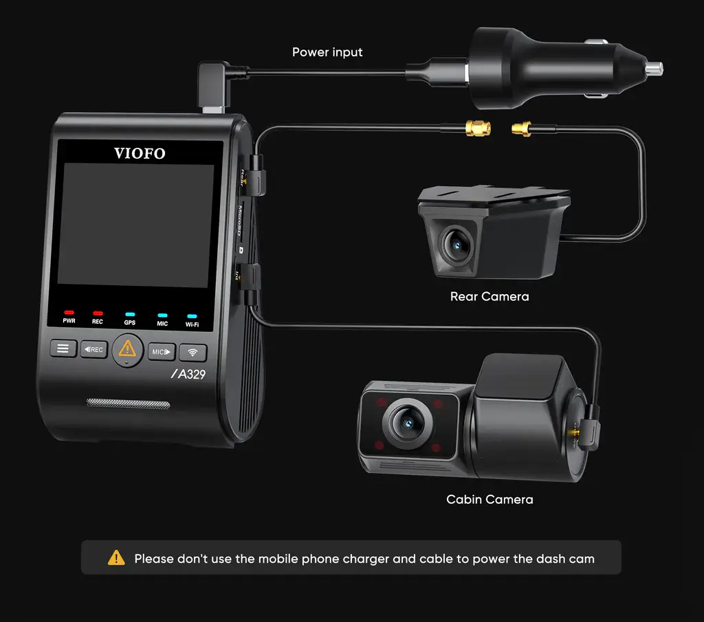 VIOFO A329SW 3 Channel - dash cam south africa