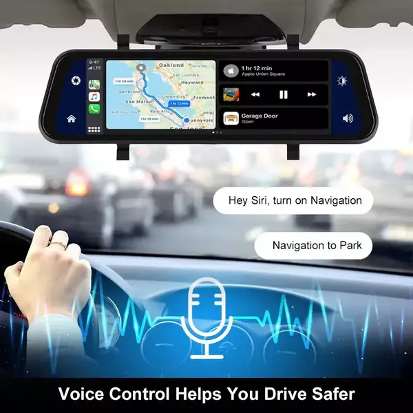 Aoocci – P501 10″ Split-Screen 2K 2 Channel Dash Cam FM Wireless CarPlay - dash cam south africa