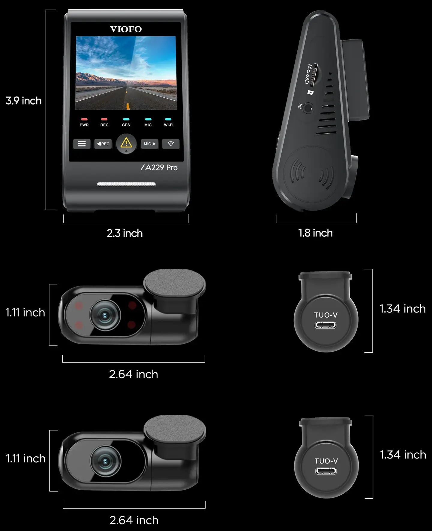 VIOFO A229 Pro 3 Channel - dash cam south africa