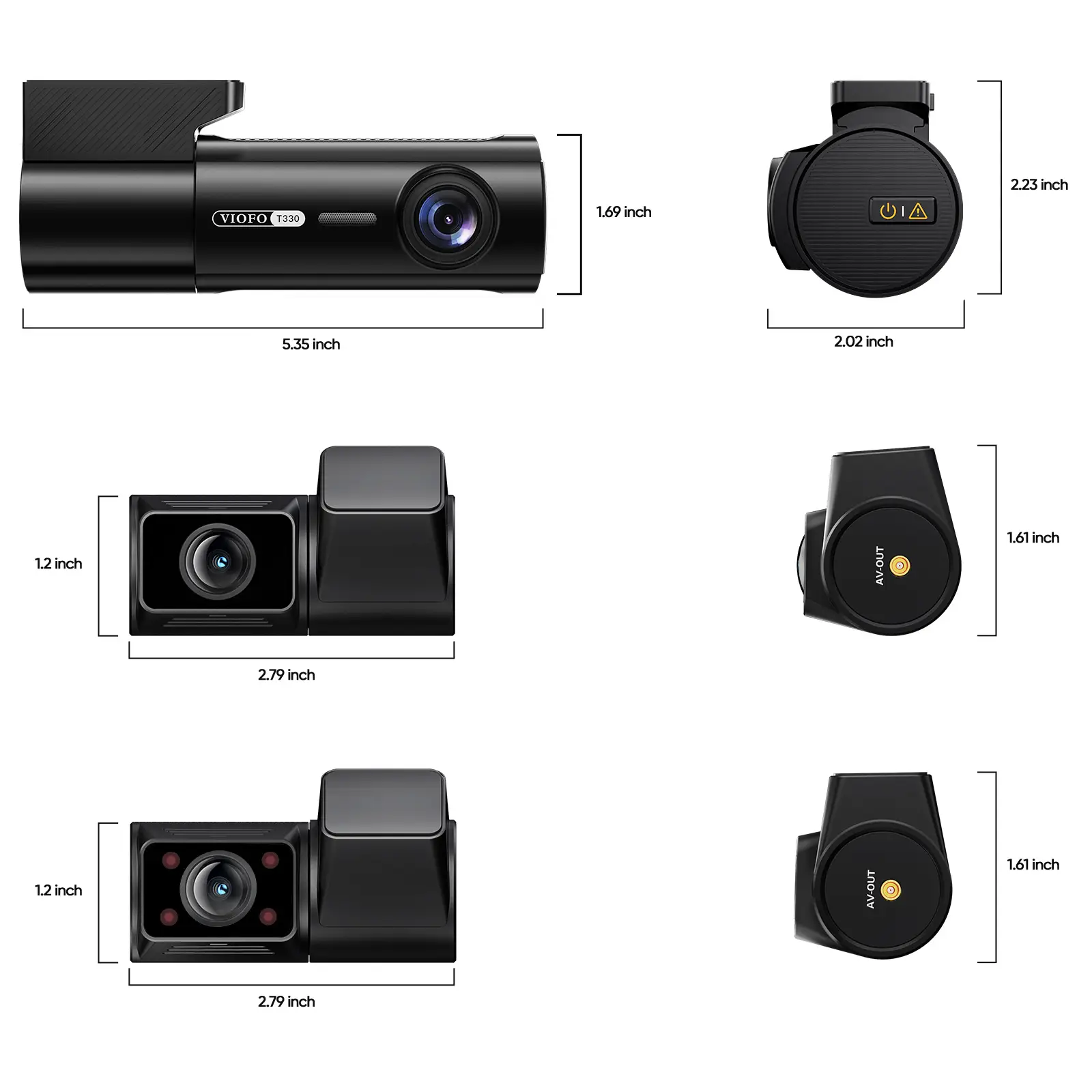 VIOFO T330 3CH 4K Front, 2K Rear and Cabin Dash Cam - Image 4