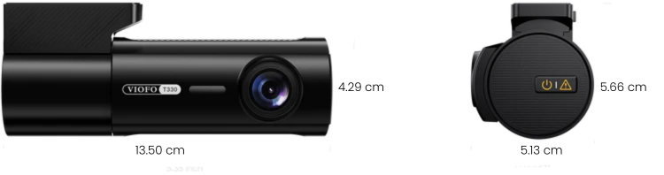 VIOFO T330 3CH 4K Front, 2K Rear and Cabin Dash Cam - dash cam south africa