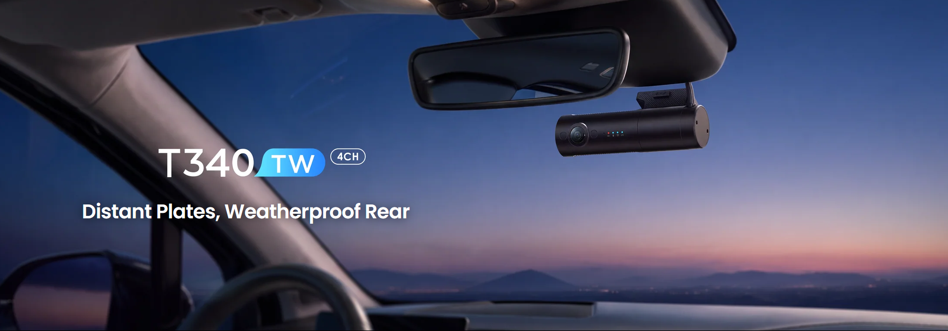 VIOFO T340TW 4CH 4K Front, Telephoto and Waterproof Dash Cam - dash cam south africa