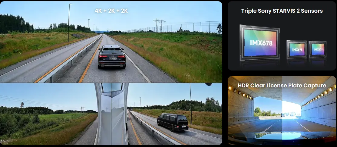 VIOFO T330WW 3CH 4K Front and Dual Waterproof Rear Dash Cam - dash cam south africa