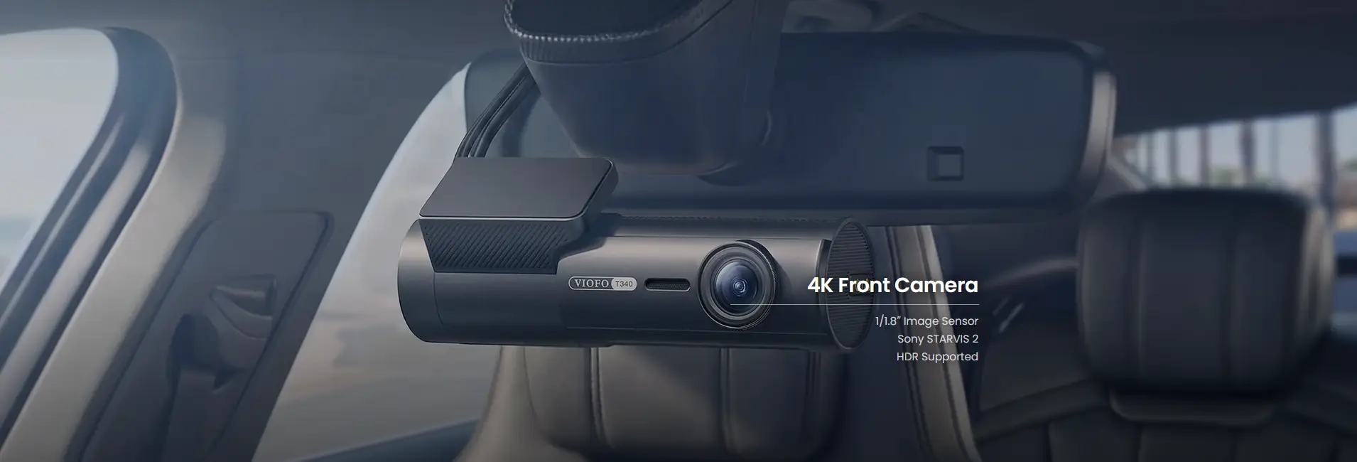 VIOFO T340 3CH 4K Front, IR Cabin and 2K Rear Dash Cam - dash cam south africa