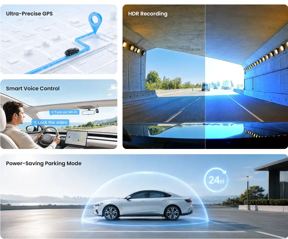 VIOFO A149 Pro Duo 4K Front and 1080P Rear Dash Cam - dash cam south africa