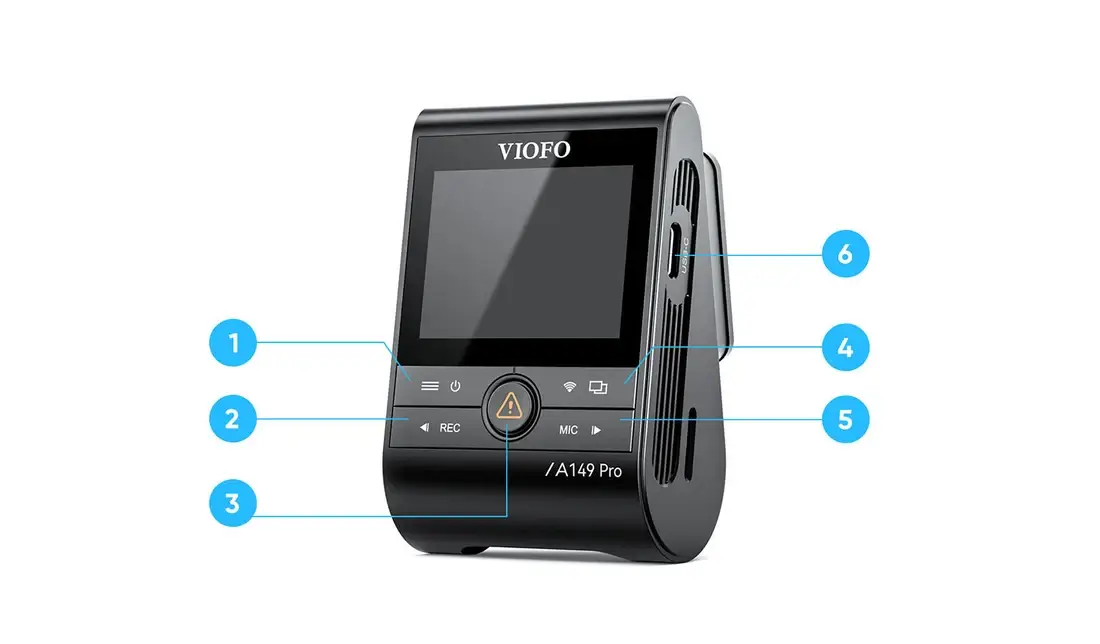 VIOFO A149 Pro Duo 4K Front and 1080P Rear Dash Cam - dash cam south africa