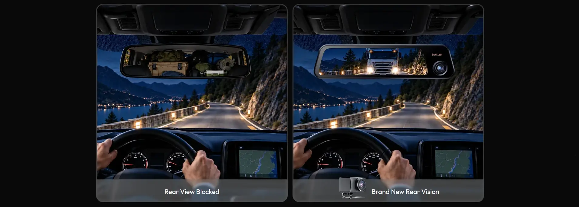 Botslab NightVue NV900 3 Channel Mirror Dash Cam - dash cam south africa